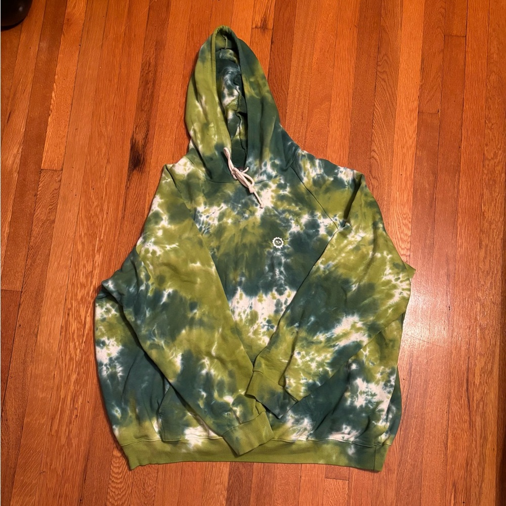 Big Bud Press green tie dye hoodie